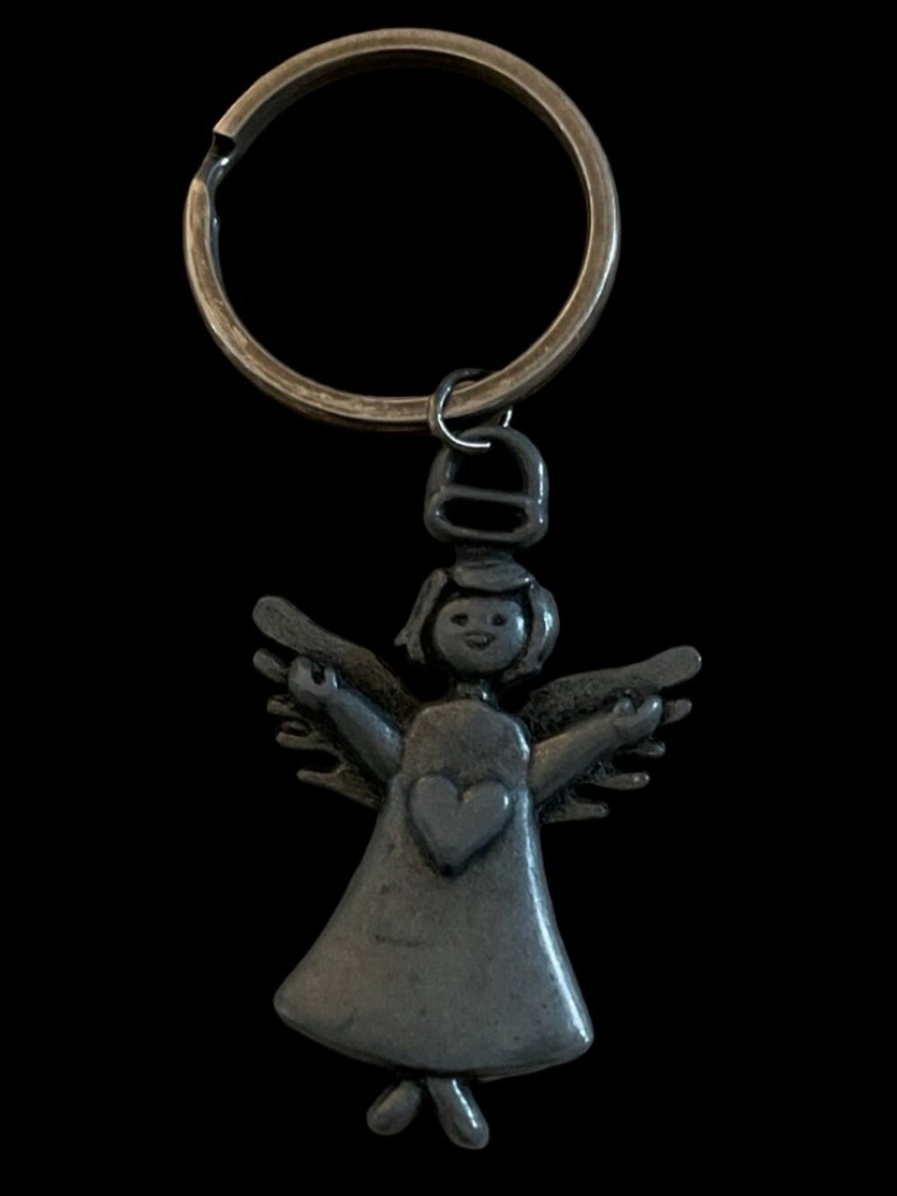 👗5/$25 - Vintage Pewter Angel Key Chain